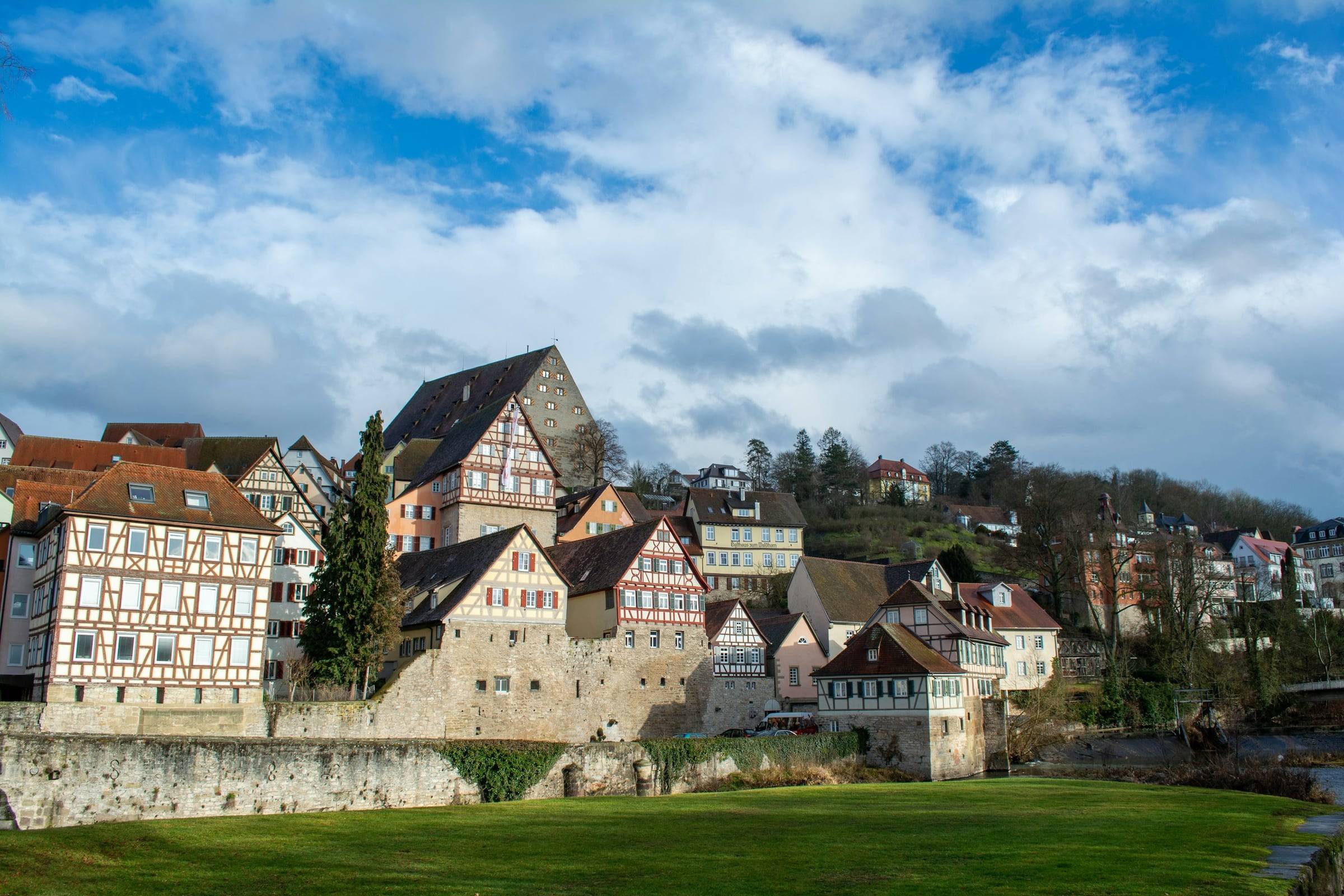 Fachwerkhäuser in einer Kleinstadt