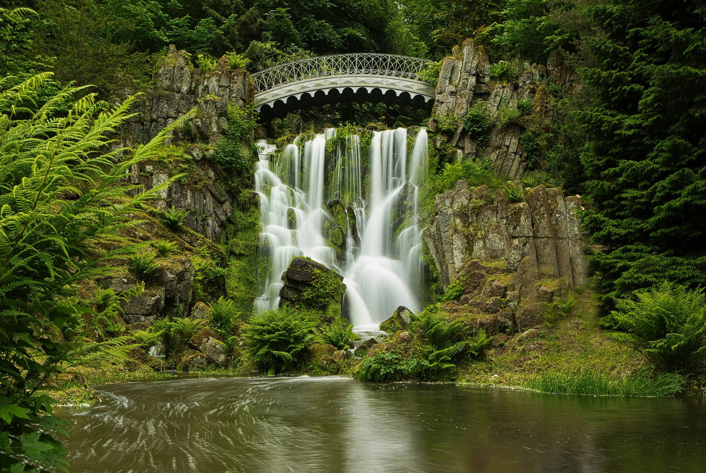 Steinhöfer Wasserfall im Bergpark Wilhelmshöhe